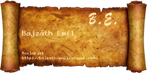 Bajzáth Emil névjegykártya